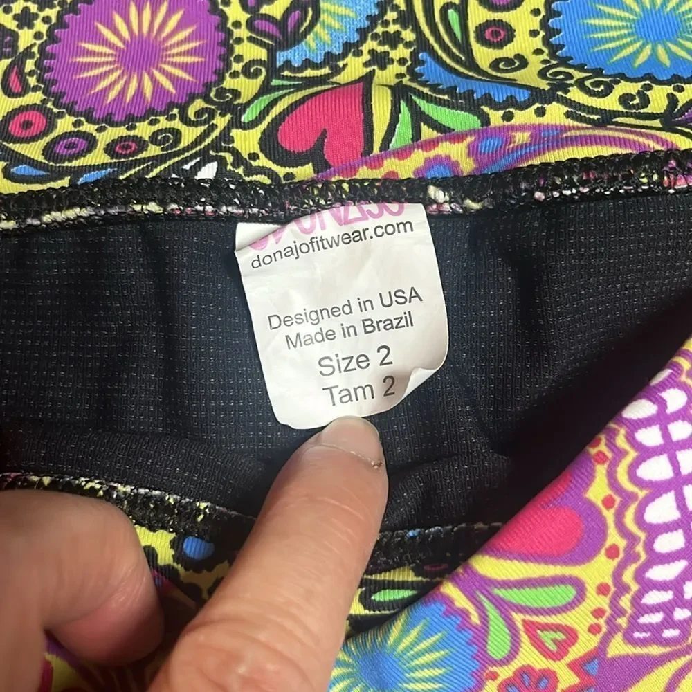 Dona Jo Sugar Skull Esqueleto Athletic Tennis Golf Skort, size 28